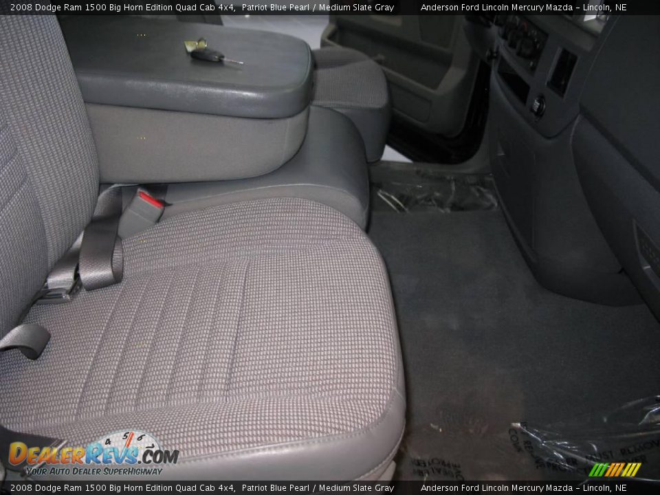 2008 Dodge Ram 1500 Big Horn Edition Quad Cab 4x4 Patriot Blue Pearl / Medium Slate Gray Photo #14