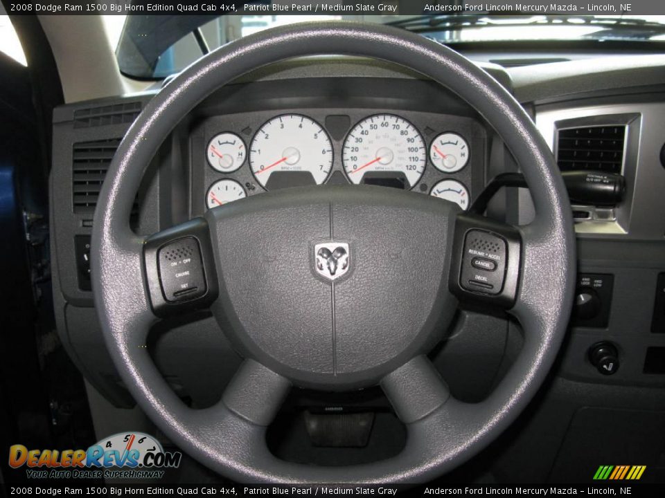 2008 Dodge Ram 1500 Big Horn Edition Quad Cab 4x4 Patriot Blue Pearl / Medium Slate Gray Photo #15