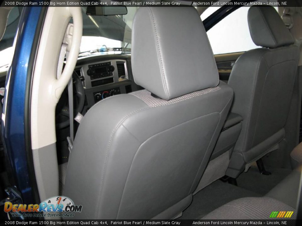 2008 Dodge Ram 1500 Big Horn Edition Quad Cab 4x4 Patriot Blue Pearl / Medium Slate Gray Photo #19