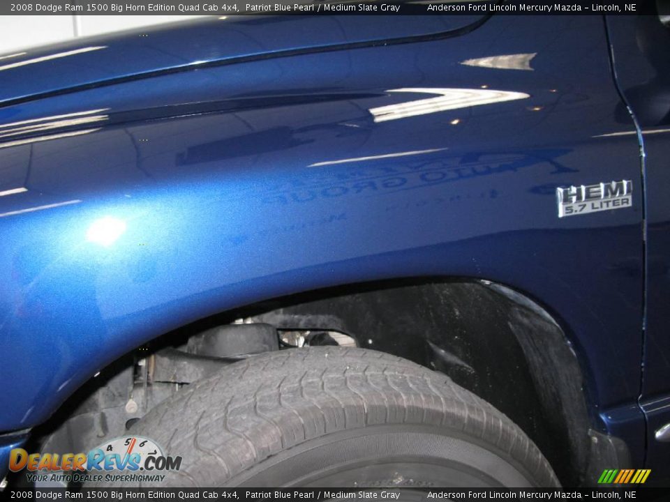 2008 Dodge Ram 1500 Big Horn Edition Quad Cab 4x4 Patriot Blue Pearl / Medium Slate Gray Photo #25