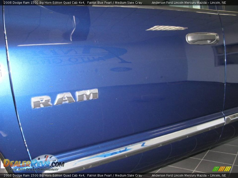 2008 Dodge Ram 1500 Big Horn Edition Quad Cab 4x4 Patriot Blue Pearl / Medium Slate Gray Photo #27