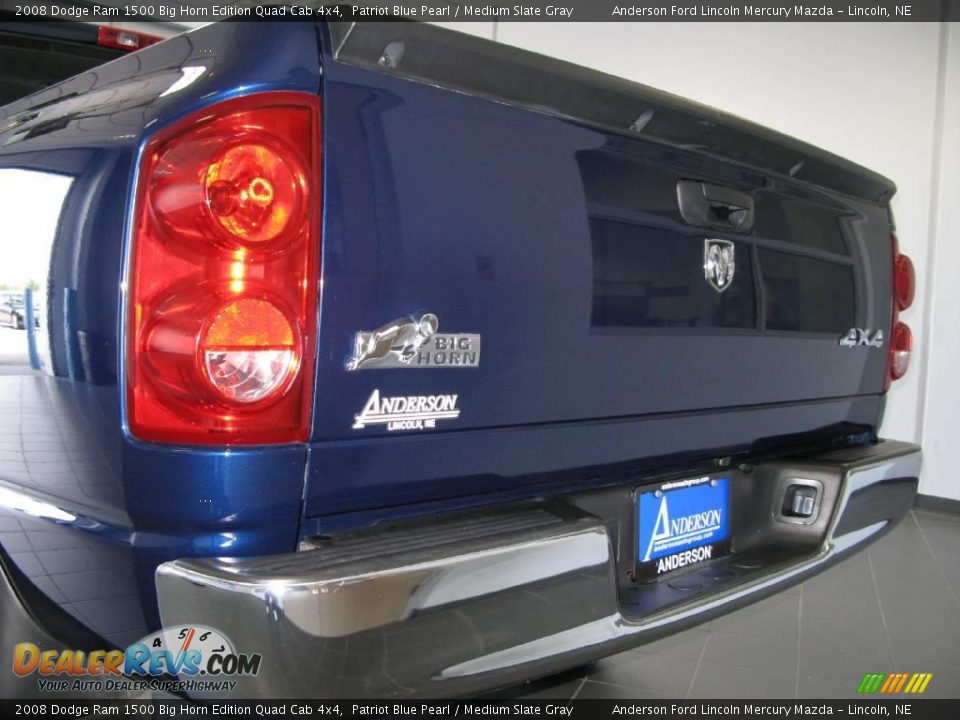 2008 Dodge Ram 1500 Big Horn Edition Quad Cab 4x4 Patriot Blue Pearl / Medium Slate Gray Photo #30