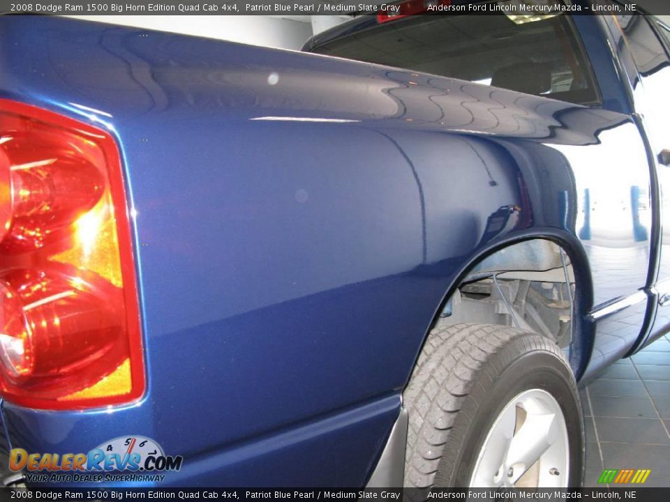 2008 Dodge Ram 1500 Big Horn Edition Quad Cab 4x4 Patriot Blue Pearl / Medium Slate Gray Photo #32