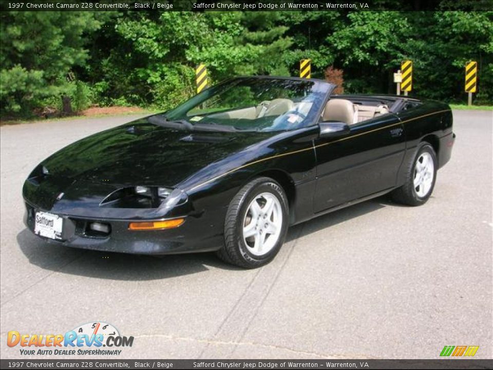 1997 Chevrolet Camaro Z28 Convertible Black / Beige Photo #1