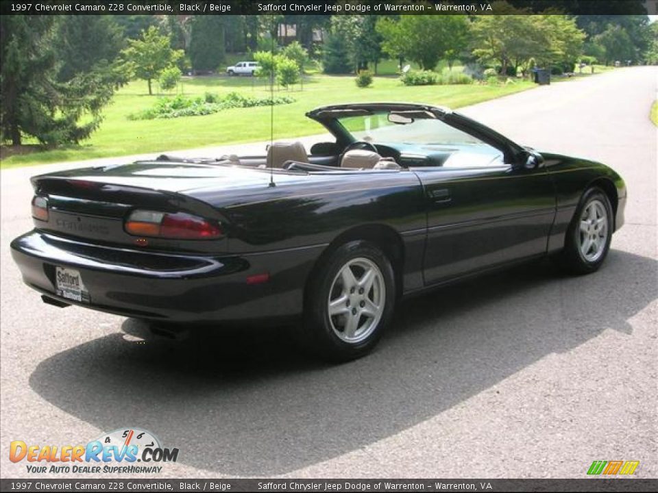 1997 Chevrolet Camaro Z28 Convertible Black / Beige Photo #2