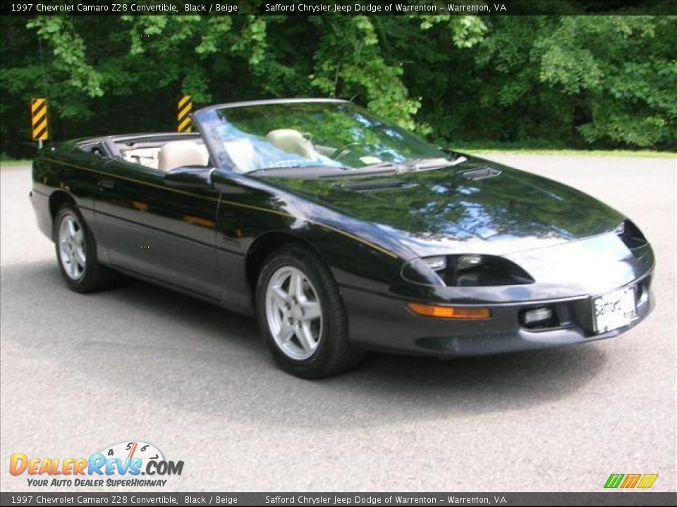 1997 Chevrolet Camaro Z28 Convertible Black / Beige Photo #4