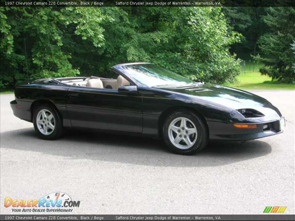 1997 Chevrolet Camaro Z28 Convertible Black / Beige Photo #5