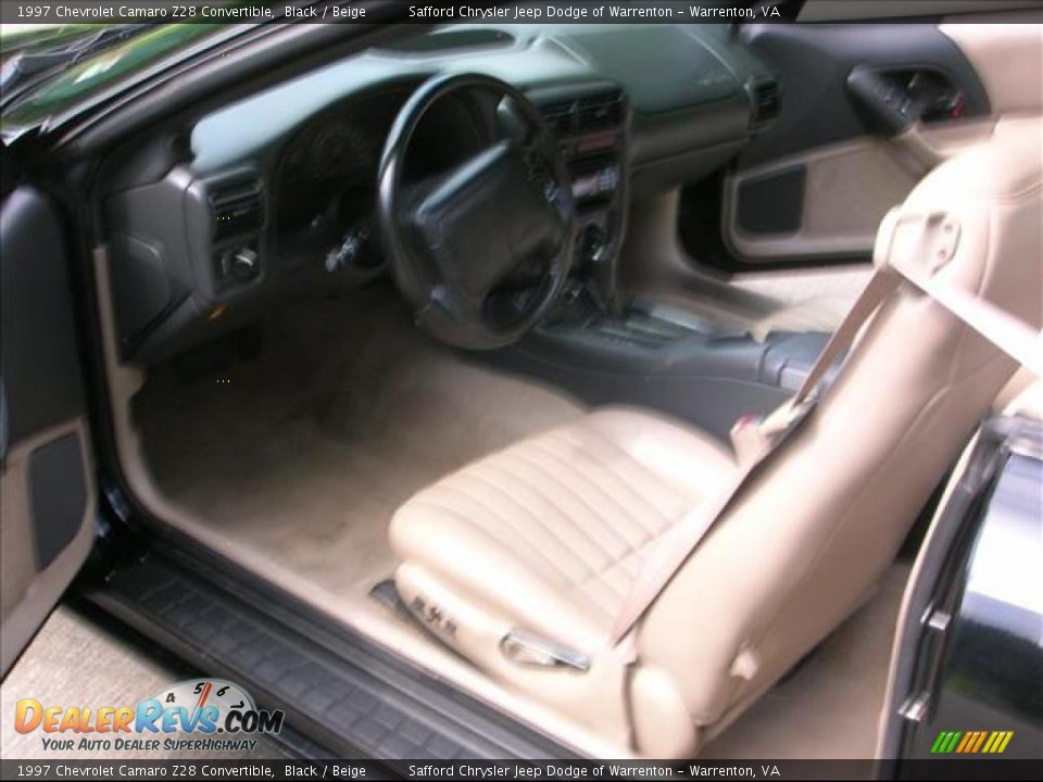 1997 Chevrolet Camaro Z28 Convertible Black / Beige Photo #6