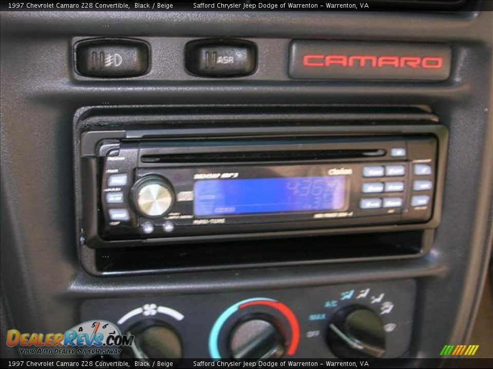 1997 Chevrolet Camaro Z28 Convertible Black / Beige Photo #10