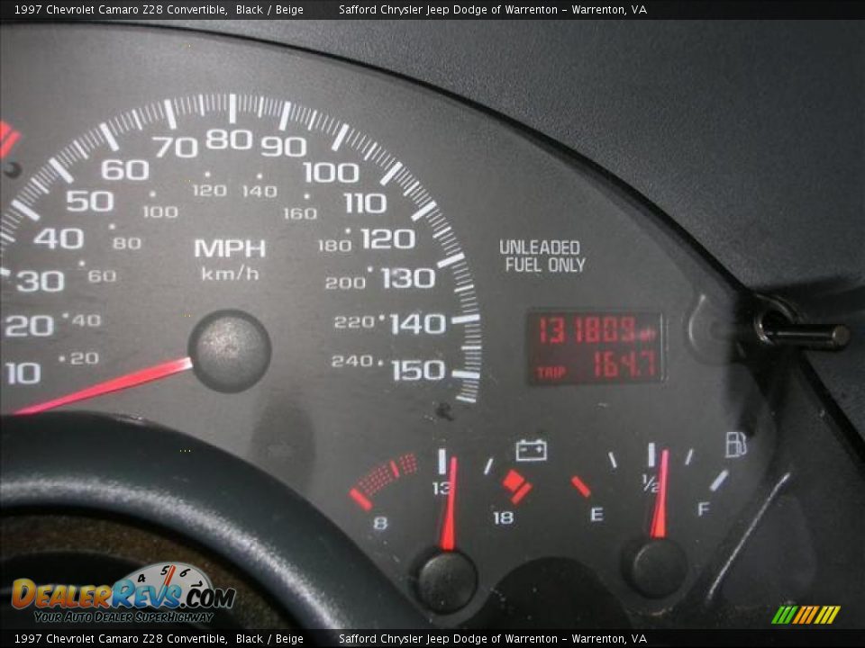 1997 Chevrolet Camaro Z28 Convertible Black / Beige Photo #12