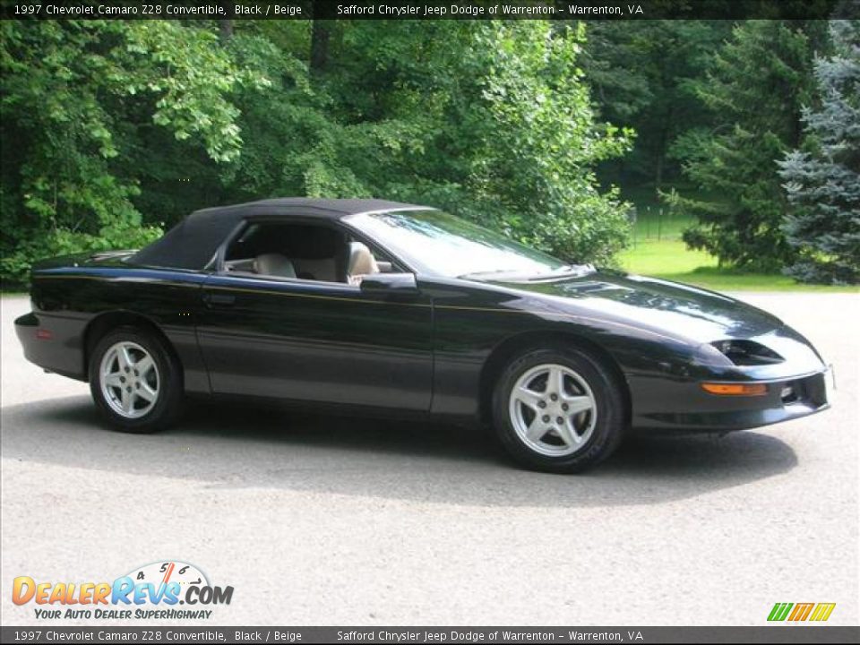 1997 Chevrolet Camaro Z28 Convertible Black / Beige Photo #13