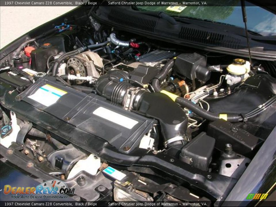 1997 Chevrolet Camaro Z28 Convertible Black / Beige Photo #15