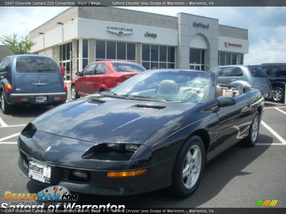 1997 Chevrolet Camaro Z28 Convertible Black / Beige Photo #26