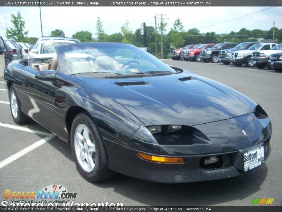 1997 Chevrolet Camaro Z28 Convertible Black / Beige Photo #27