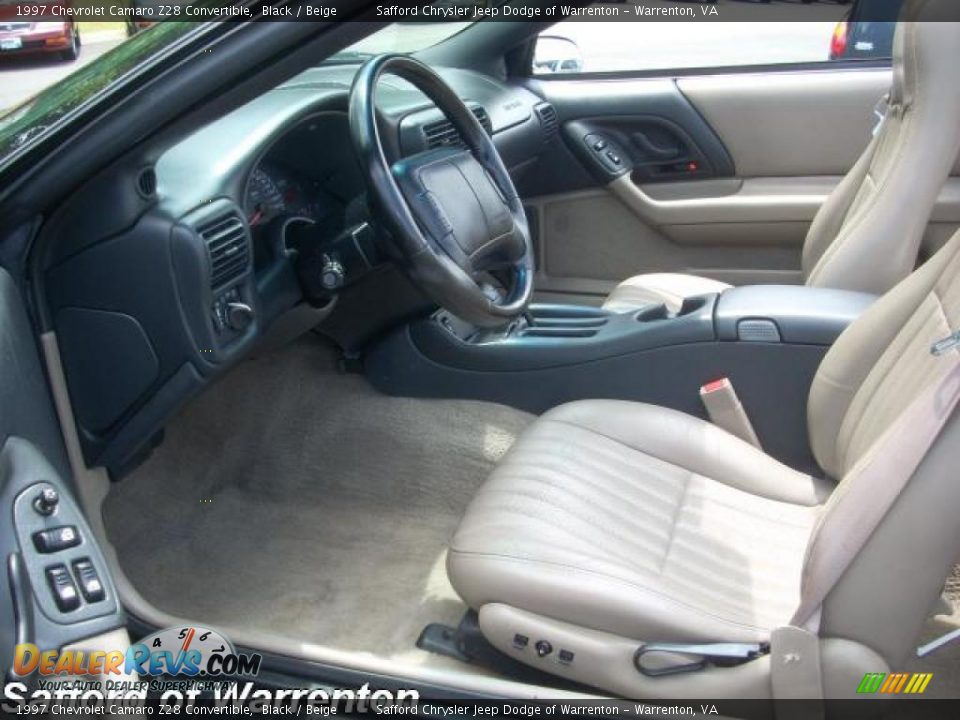 1997 Chevrolet Camaro Z28 Convertible Black / Beige Photo #30
