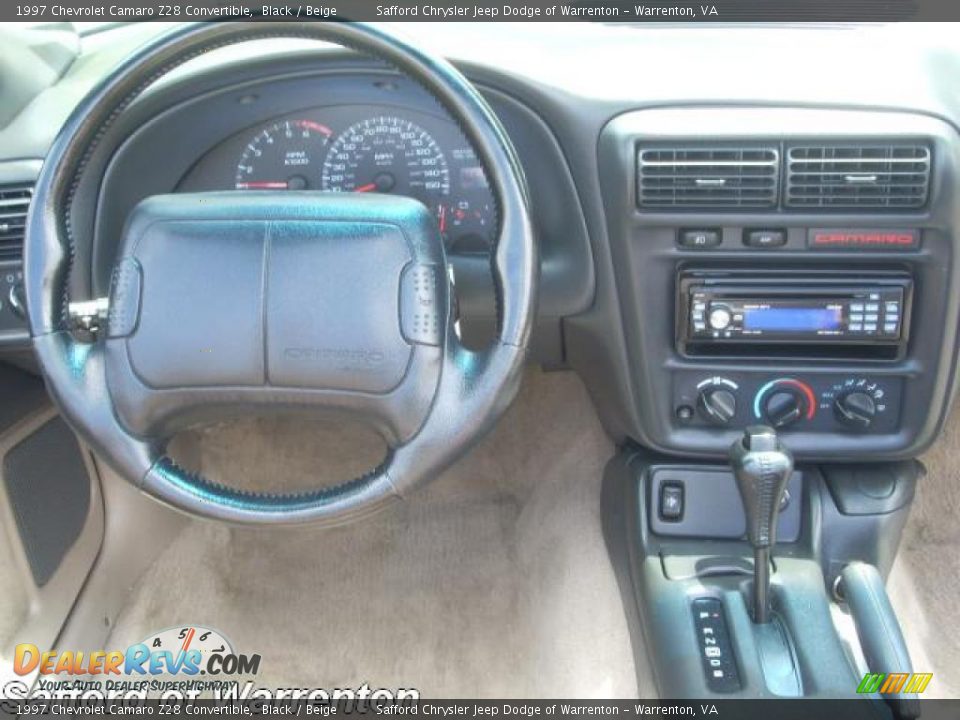 1997 Chevrolet Camaro Z28 Convertible Black / Beige Photo #32