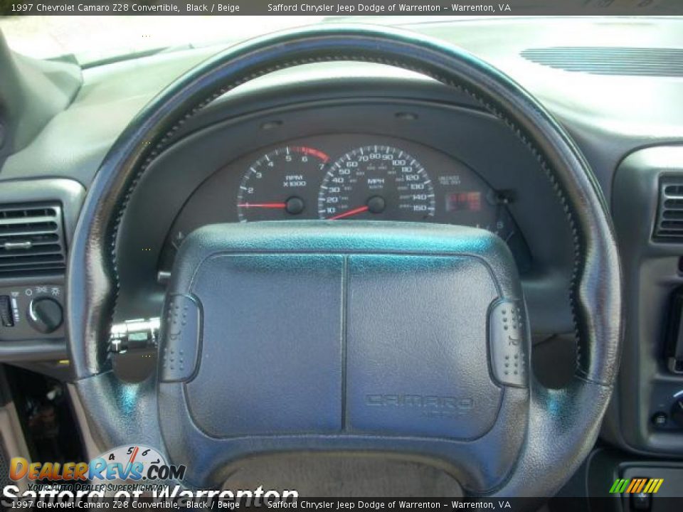 1997 Chevrolet Camaro Z28 Convertible Black / Beige Photo #35
