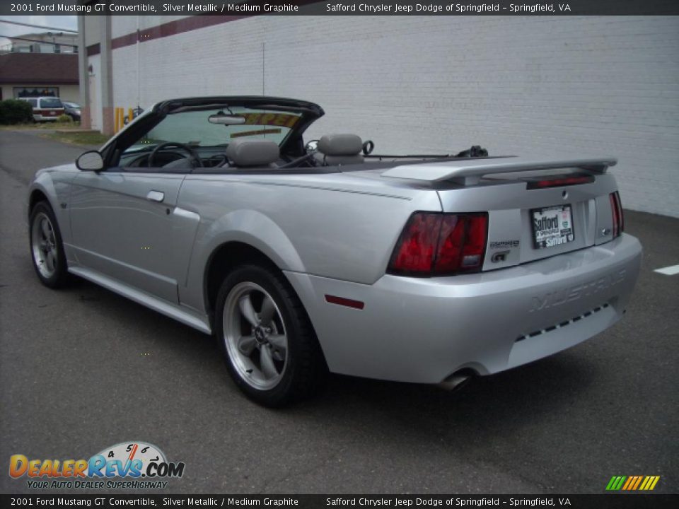 2001 Ford Mustang GT Convertible Silver Metallic / Medium Graphite Photo #3