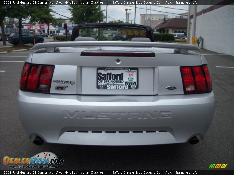 2001 Ford Mustang GT Convertible Silver Metallic / Medium Graphite Photo #4