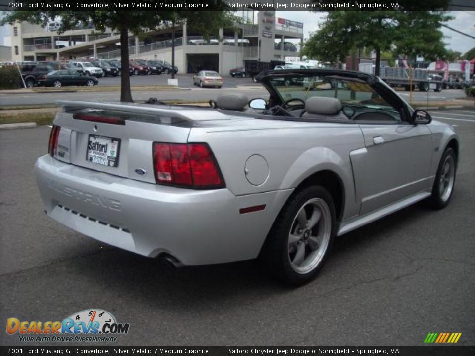 2001 Ford Mustang GT Convertible Silver Metallic / Medium Graphite Photo #5