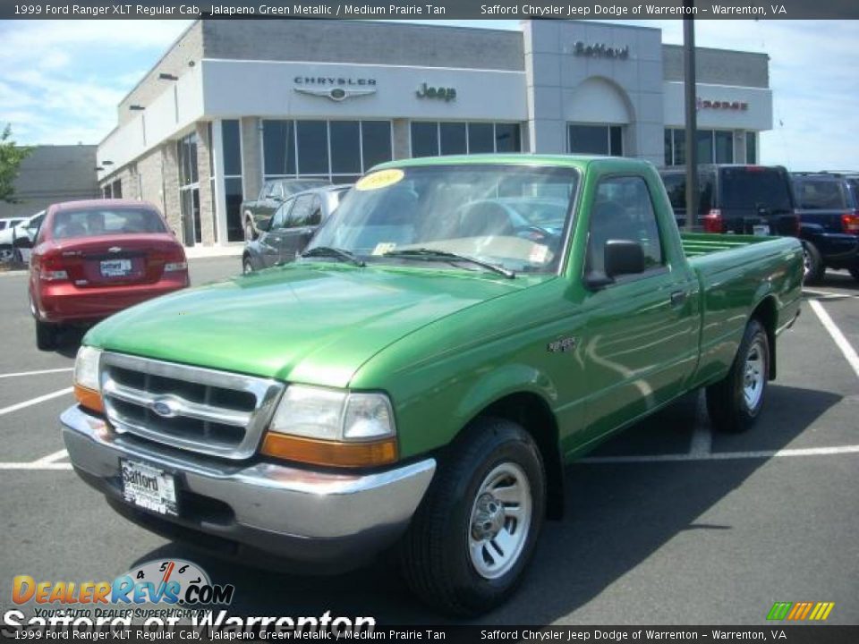 1999 Ford Ranger XLT Regular Cab Jalapeno Green Metallic / Medium Prairie Tan Photo #1