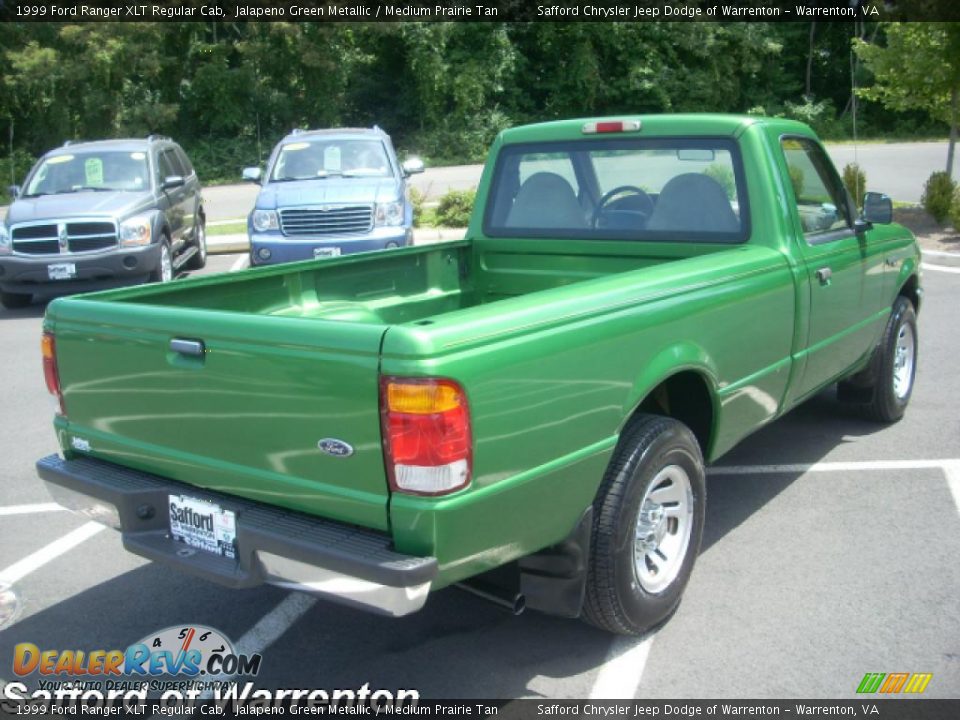 1999 Ford Ranger XLT Regular Cab Jalapeno Green Metallic / Medium Prairie Tan Photo #5