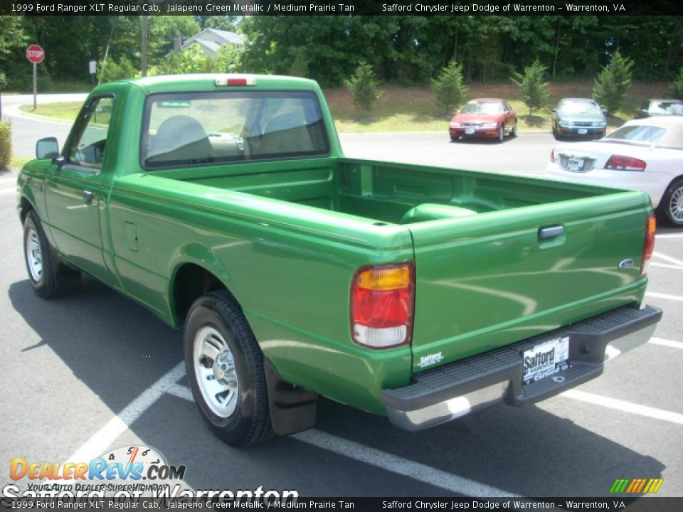 1999 Ford Ranger XLT Regular Cab Jalapeno Green Metallic / Medium Prairie Tan Photo #8