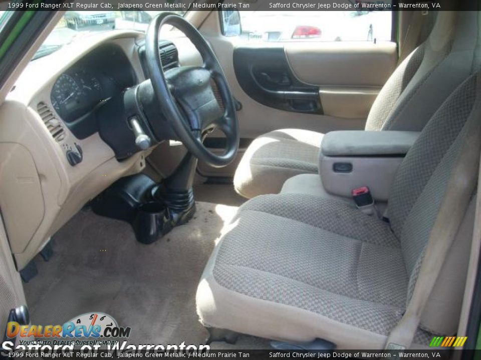 1999 Ford Ranger XLT Regular Cab Jalapeno Green Metallic / Medium Prairie Tan Photo #10