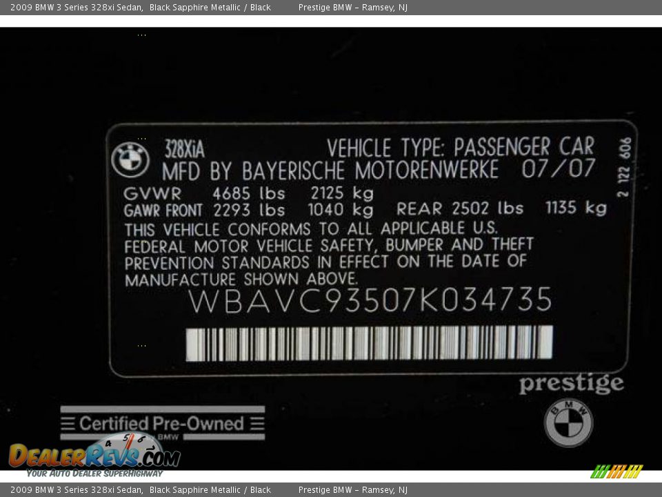 2009 BMW 3 Series 328xi Sedan Black Sapphire Metallic / Black Photo #15