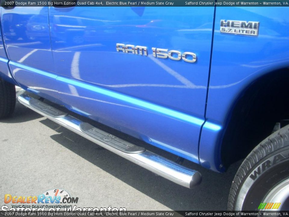 2007 Dodge Ram 1500 Big Horn Edition Quad Cab 4x4 Electric Blue Pearl / Medium Slate Gray Photo #3