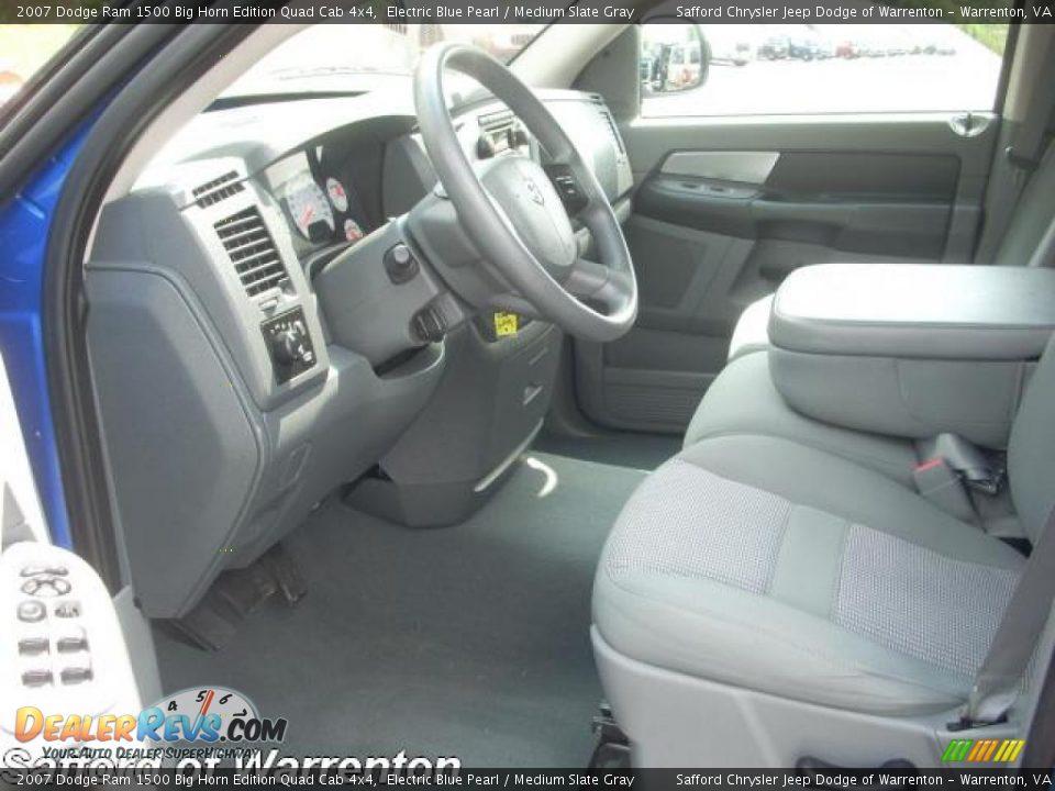 2007 Dodge Ram 1500 Big Horn Edition Quad Cab 4x4 Electric Blue Pearl / Medium Slate Gray Photo #8