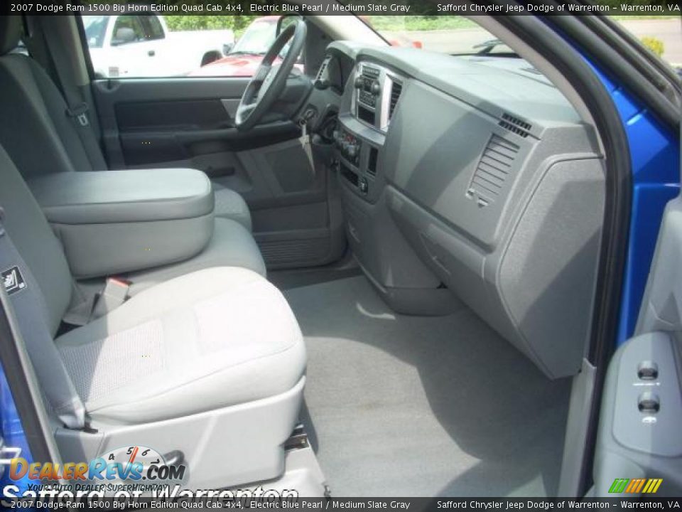 2007 Dodge Ram 1500 Big Horn Edition Quad Cab 4x4 Electric Blue Pearl / Medium Slate Gray Photo #12