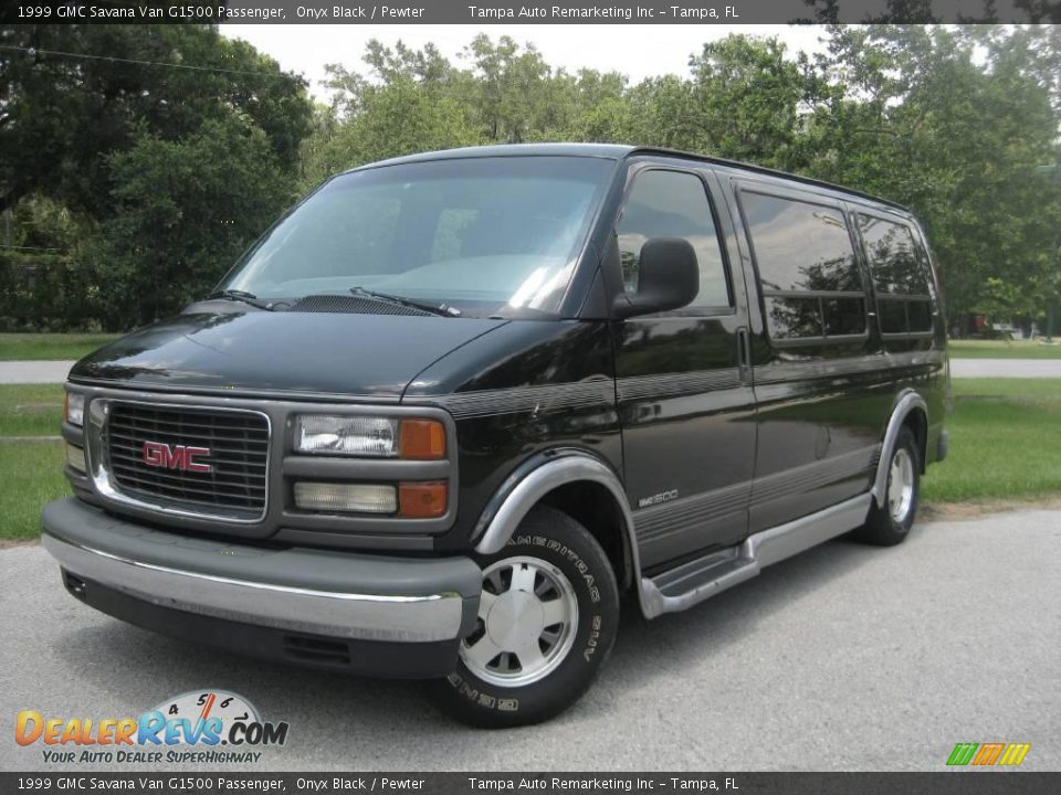 1999 GMC Savana Van G1500 Passenger Onyx Black / Pewter Photo #5