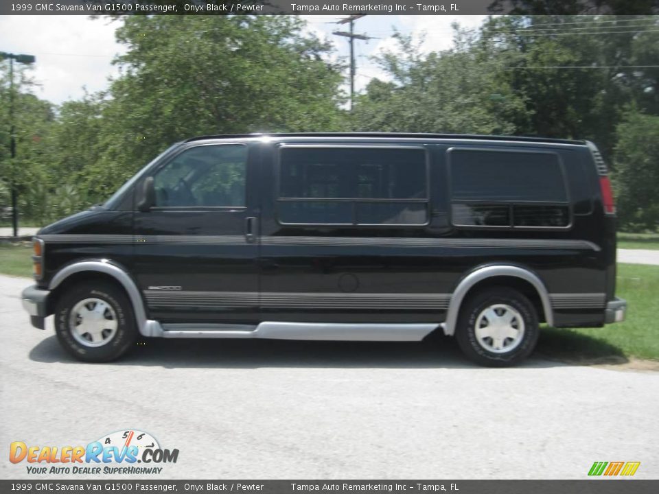 1999 GMC Savana Van G1500 Passenger Onyx Black / Pewter Photo #6