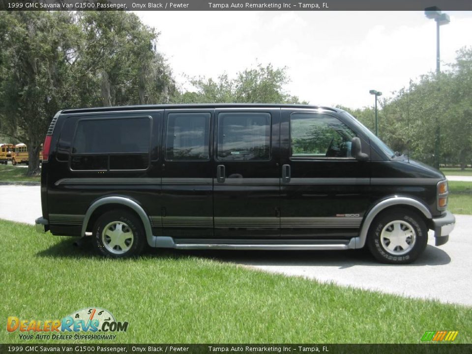 1999 GMC Savana Van G1500 Passenger Onyx Black / Pewter Photo #7