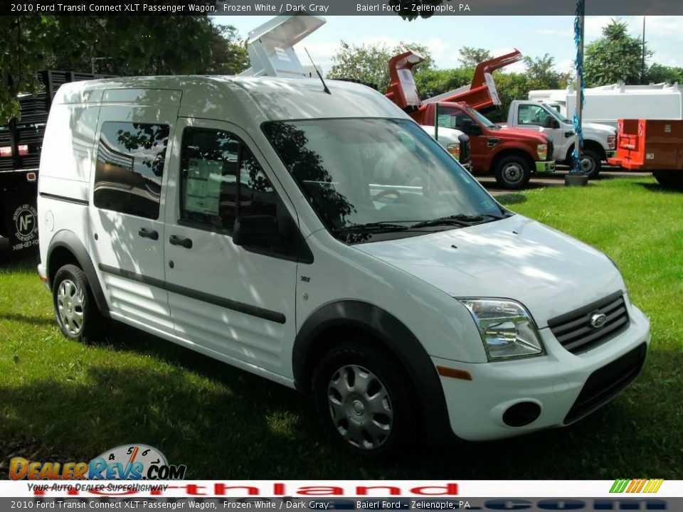2010 Ford Transit Connect XLT Passenger Wagon Frozen White / Dark Gray Photo #4