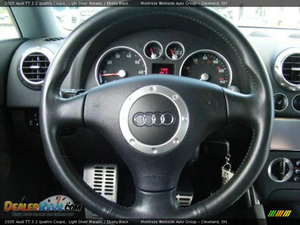 2005 Audi TT 3.2 quattro Coupe Light Silver Metallic / Ebony Black Photo #15