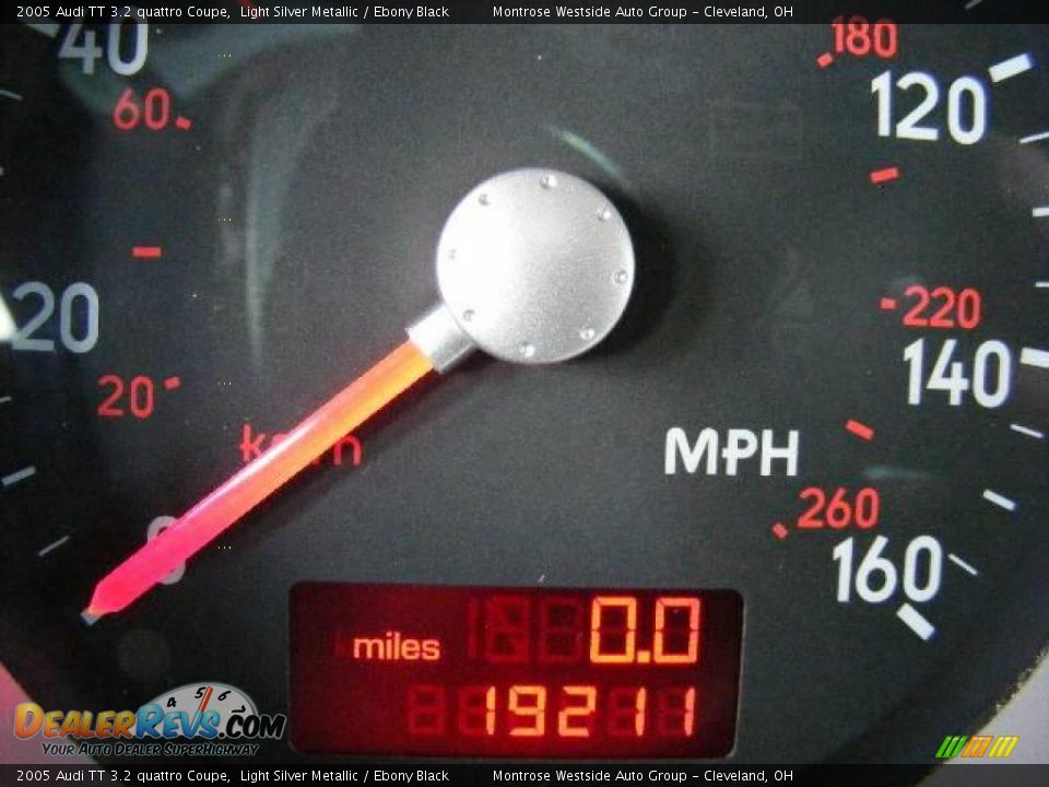 2005 Audi TT 3.2 quattro Coupe Light Silver Metallic / Ebony Black Photo #17
