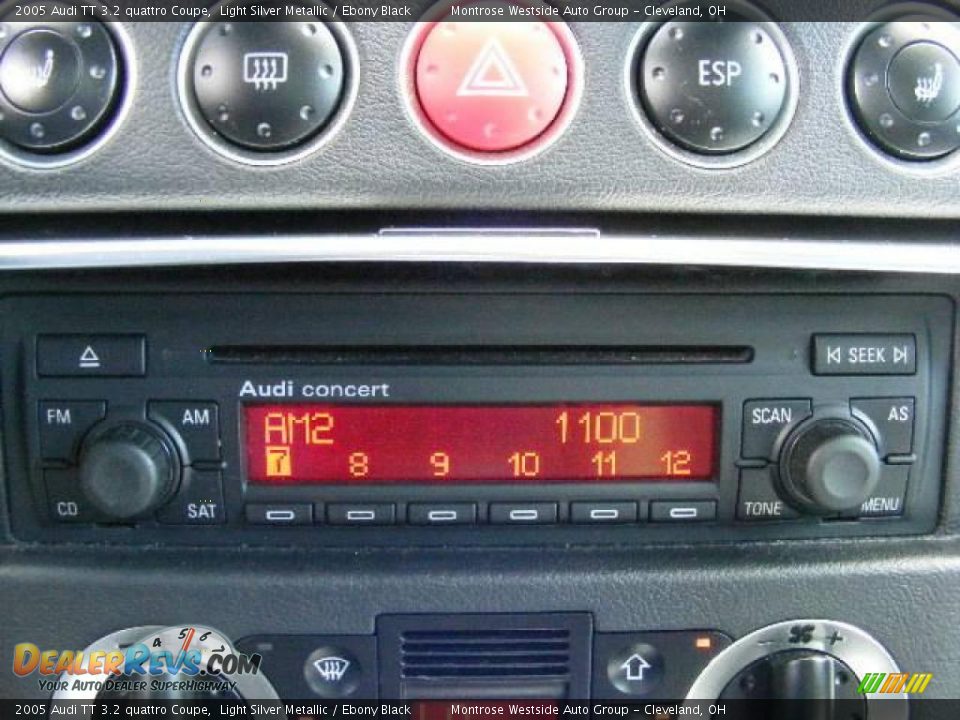 2005 Audi TT 3.2 quattro Coupe Light Silver Metallic / Ebony Black Photo #20