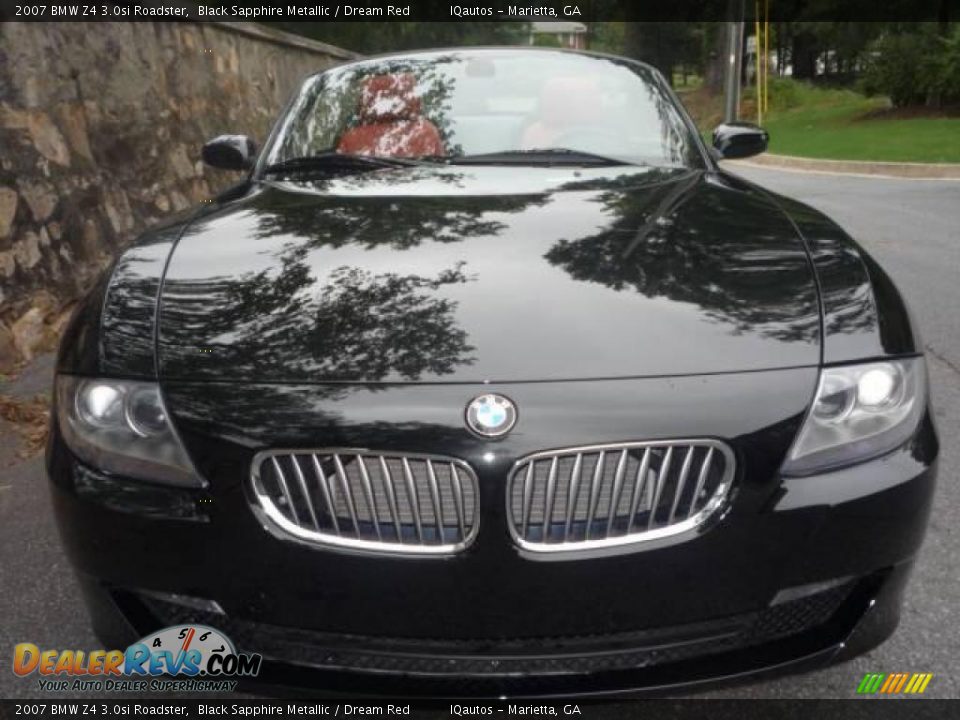 2007 BMW Z4 3.0si Roadster Black Sapphire Metallic / Dream Red Photo #3