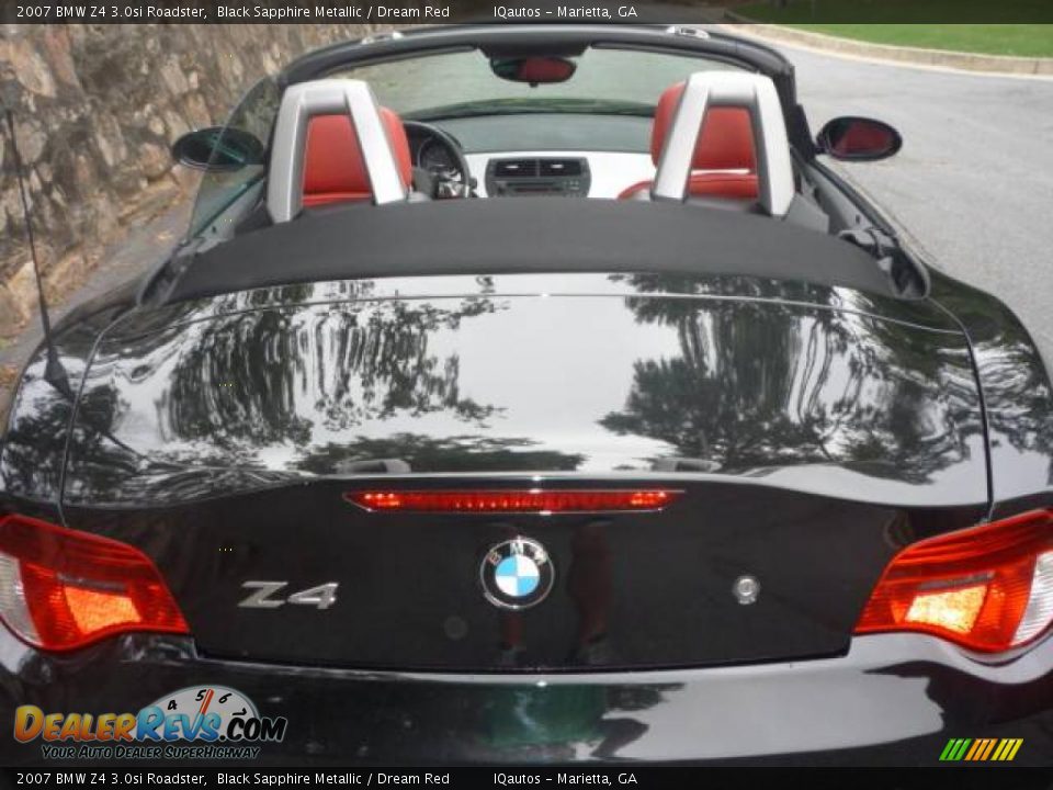 2007 BMW Z4 3.0si Roadster Black Sapphire Metallic / Dream Red Photo #6
