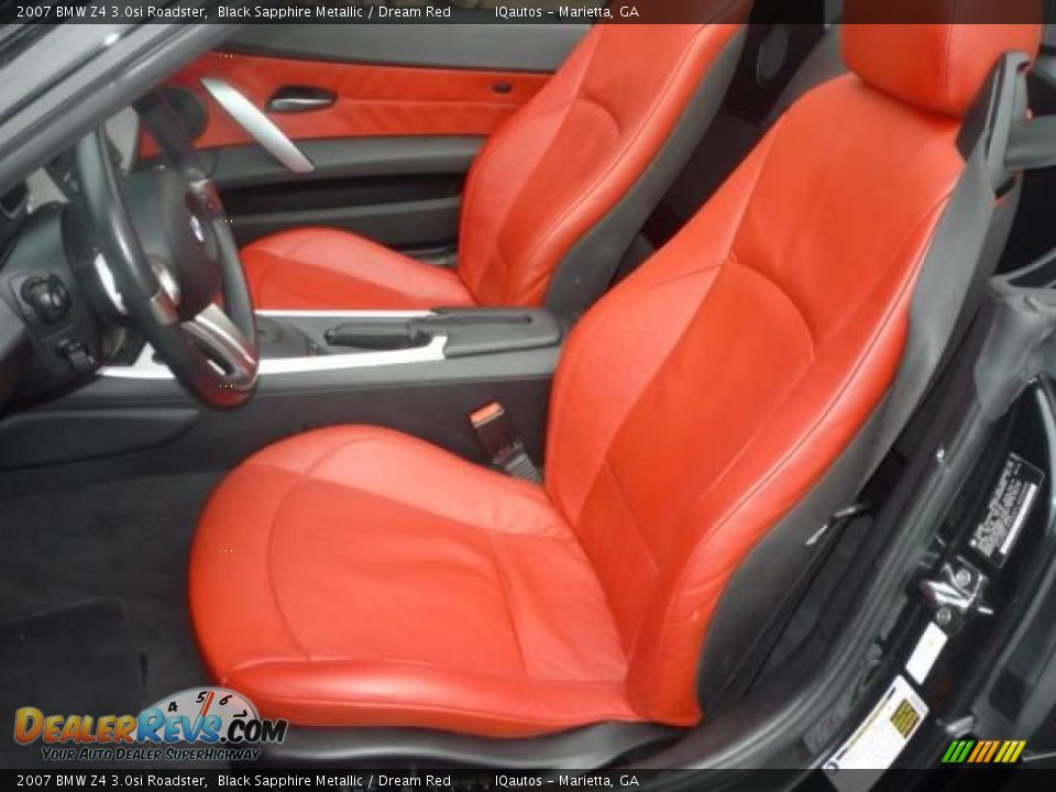 2007 BMW Z4 3.0si Roadster Black Sapphire Metallic / Dream Red Photo #8