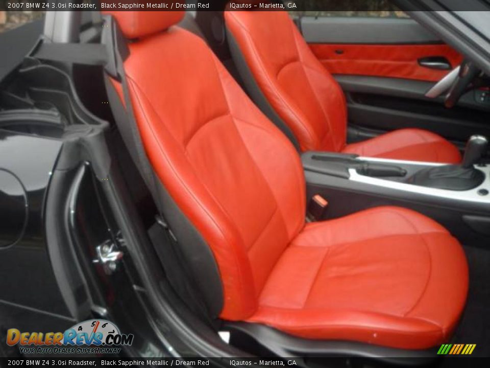 2007 BMW Z4 3.0si Roadster Black Sapphire Metallic / Dream Red Photo #9