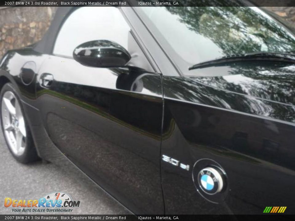 2007 BMW Z4 3.0si Roadster Black Sapphire Metallic / Dream Red Photo #12