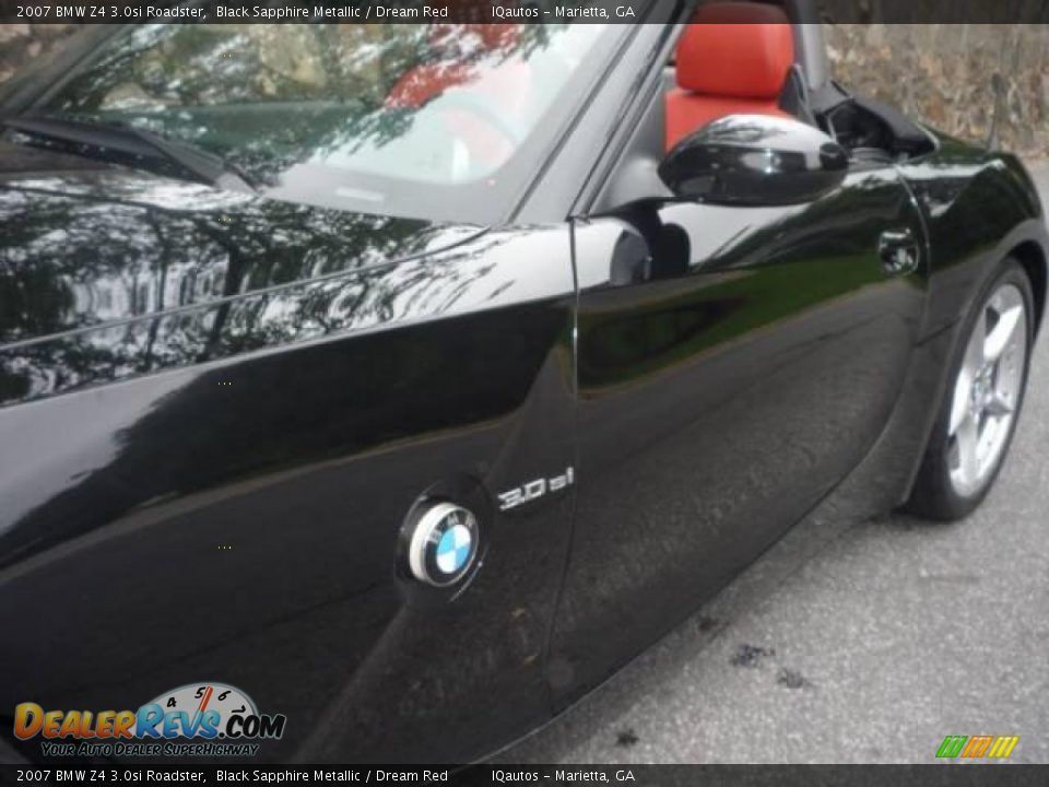 2007 BMW Z4 3.0si Roadster Black Sapphire Metallic / Dream Red Photo #13