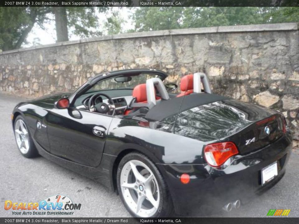 2007 BMW Z4 3.0si Roadster Black Sapphire Metallic / Dream Red Photo #14