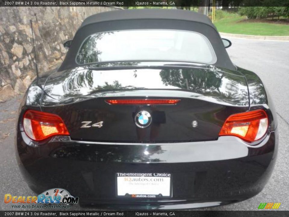 2007 BMW Z4 3.0si Roadster Black Sapphire Metallic / Dream Red Photo #15
