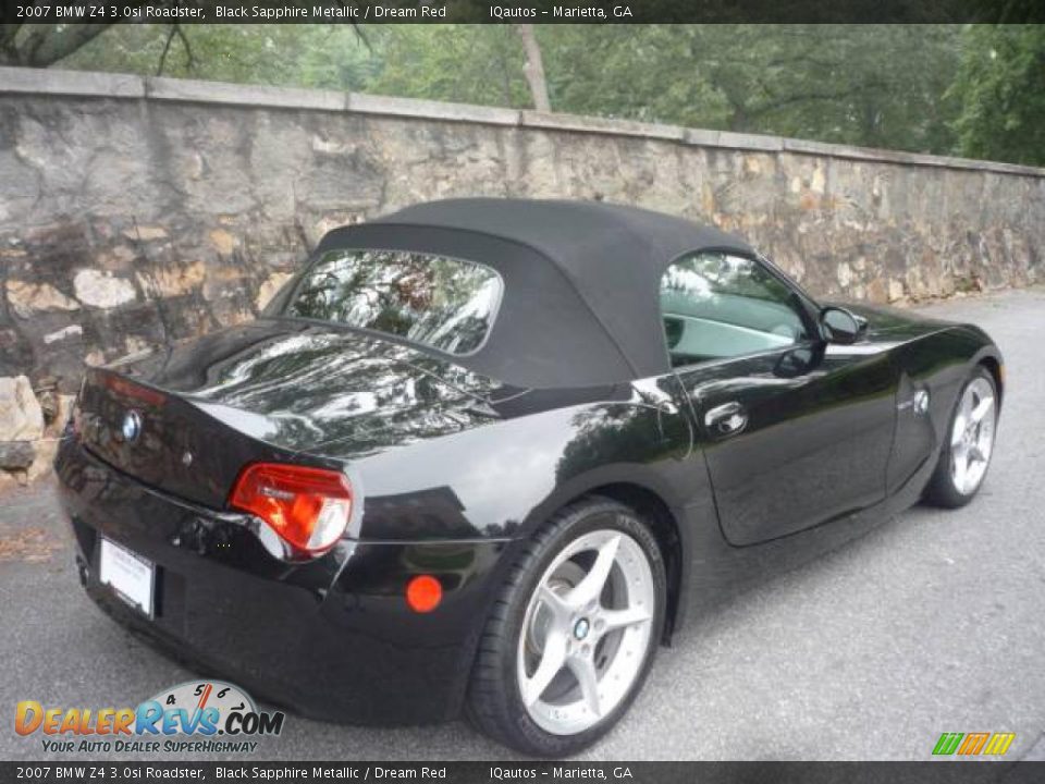 2007 BMW Z4 3.0si Roadster Black Sapphire Metallic / Dream Red Photo #16