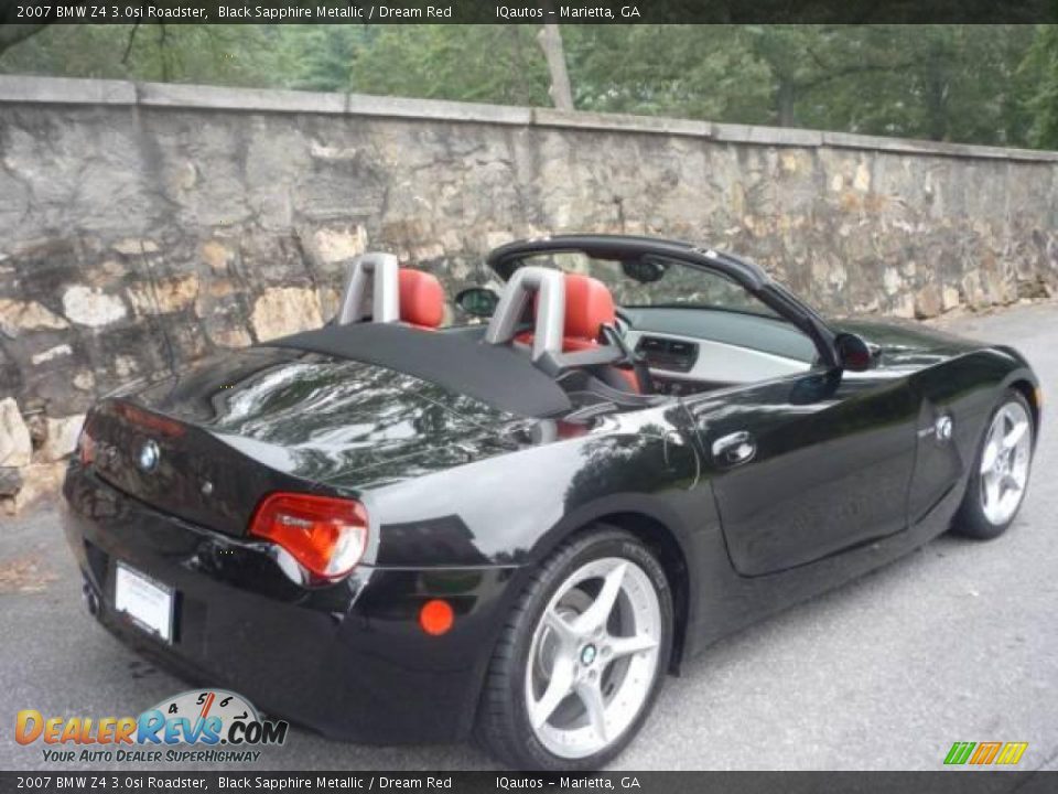 2007 BMW Z4 3.0si Roadster Black Sapphire Metallic / Dream Red Photo #17