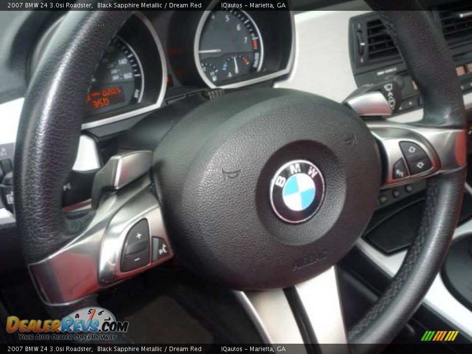 2007 BMW Z4 3.0si Roadster Black Sapphire Metallic / Dream Red Photo #18